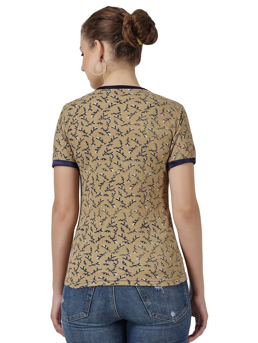 women's straight round neck top - 18951016 -  Standard Image - 2