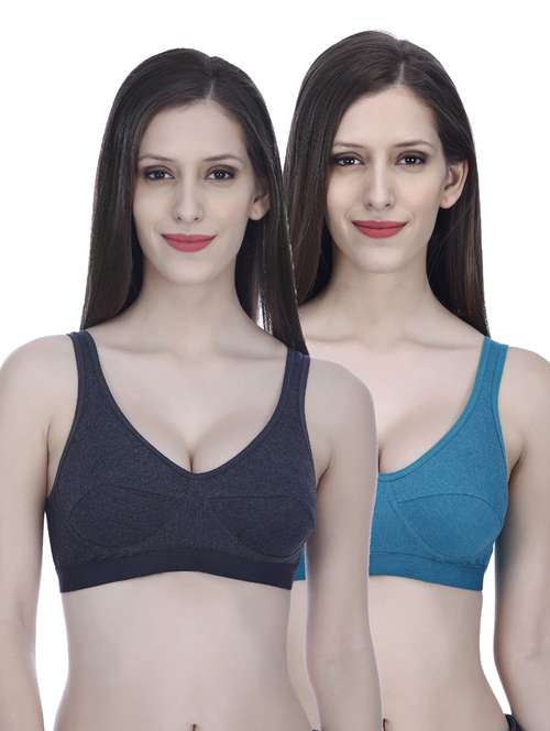 pack of 2 non padded sports bra - 18951066 - Standard Image - 0