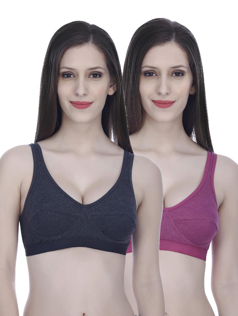 pack of 2 non padded sports bra - 18951067 - Zoom Image - 0