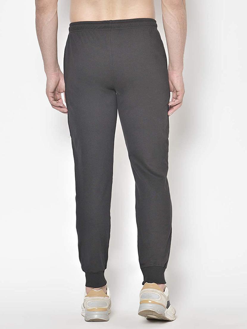 grey solid full length track pant - 18952193 - Standard Image - 2