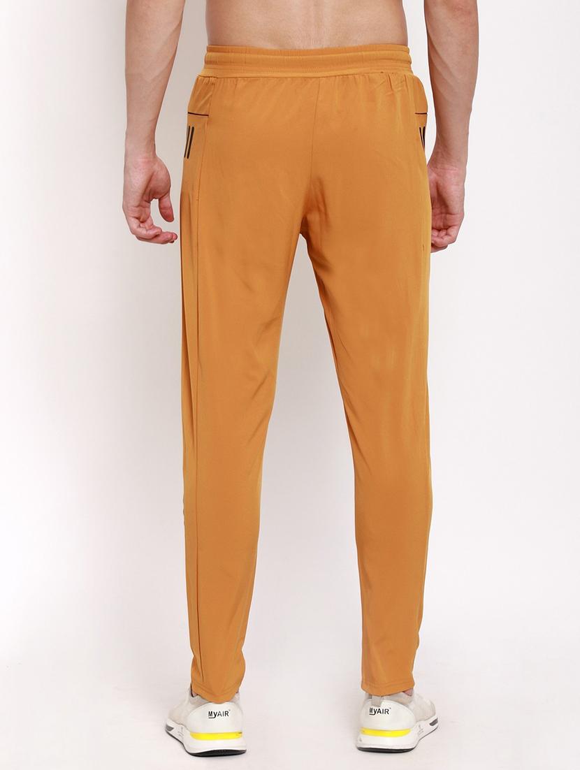 yellow cotton blend track pant - 18952343 - Standard Image - 2