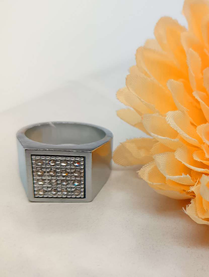 silver plated finger ring