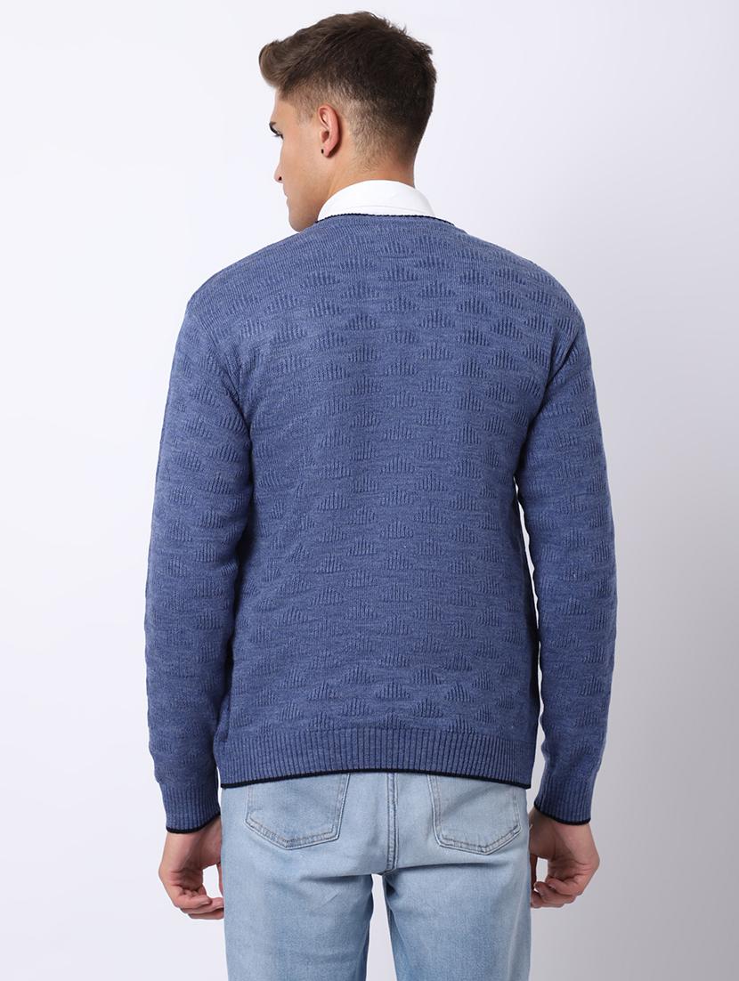 v-neck self design pullover - 18958796 - Standard Image - 2