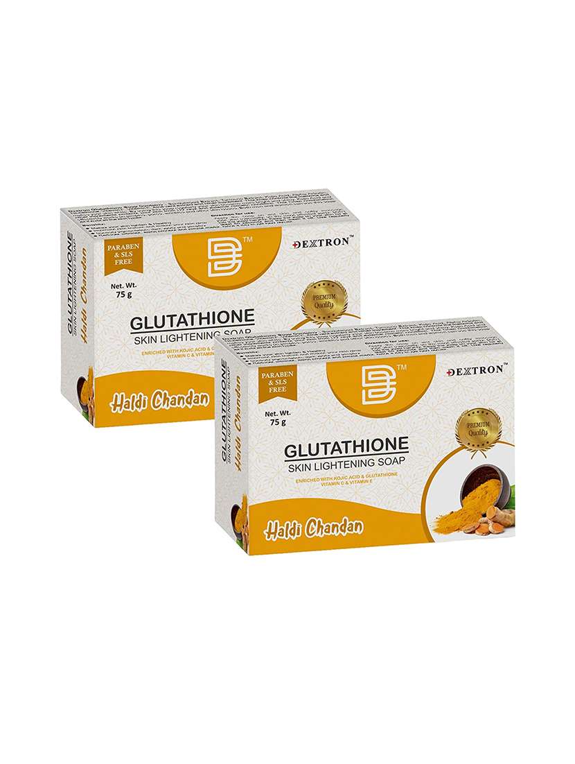 pack off 2 glutathione skin lightening soap - haldi chandan