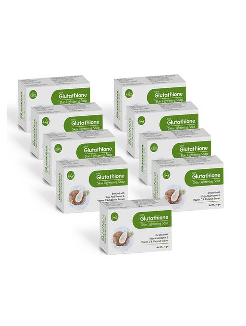 pack off 8 glutathione soap with coconut extract for skin whitening & brightening - 18959366 -  Standard Image - 0