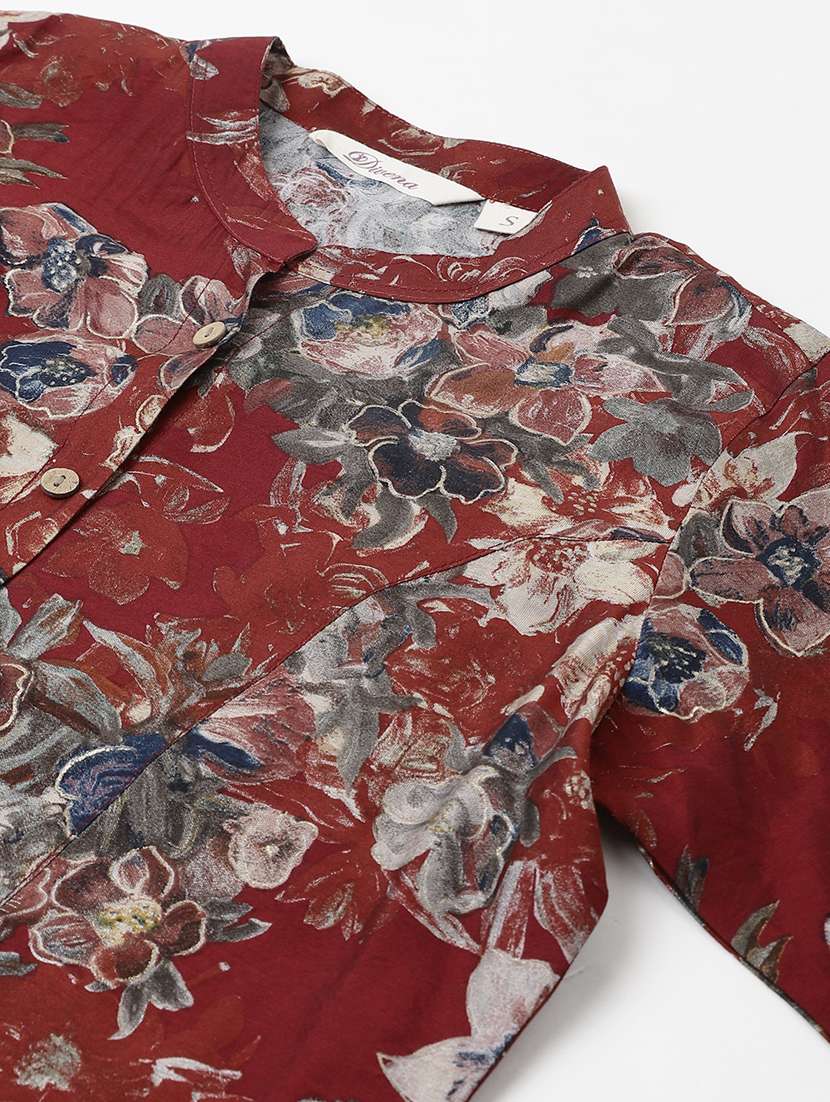 Women's A Line Mandarin Neck Top