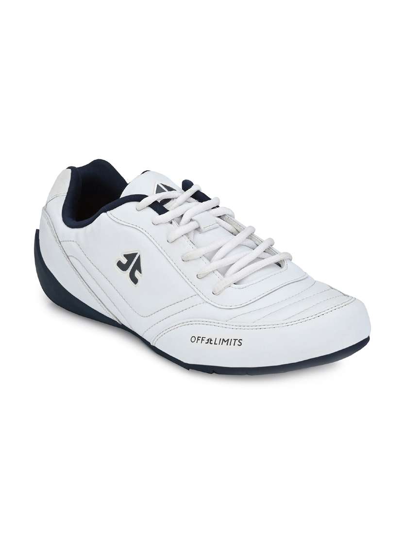 mens white lace up sport shoe