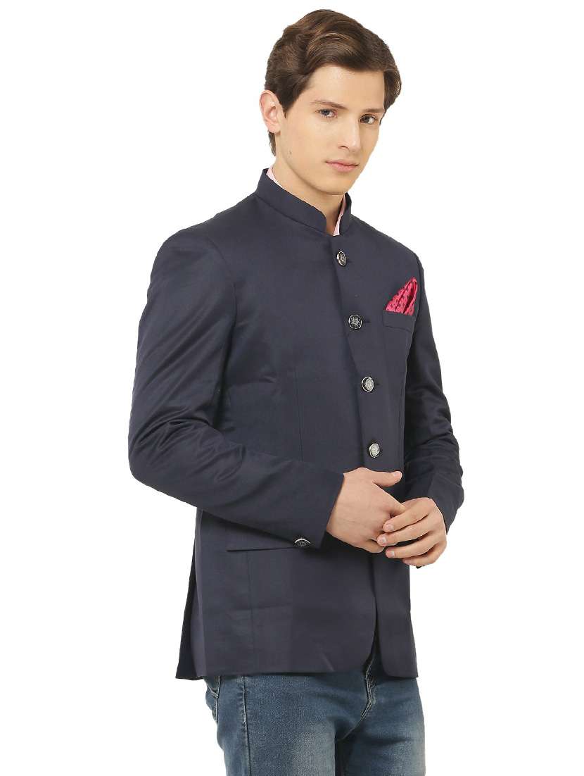 cotton blend casual blazer - 18961923 - Standard Image - 2