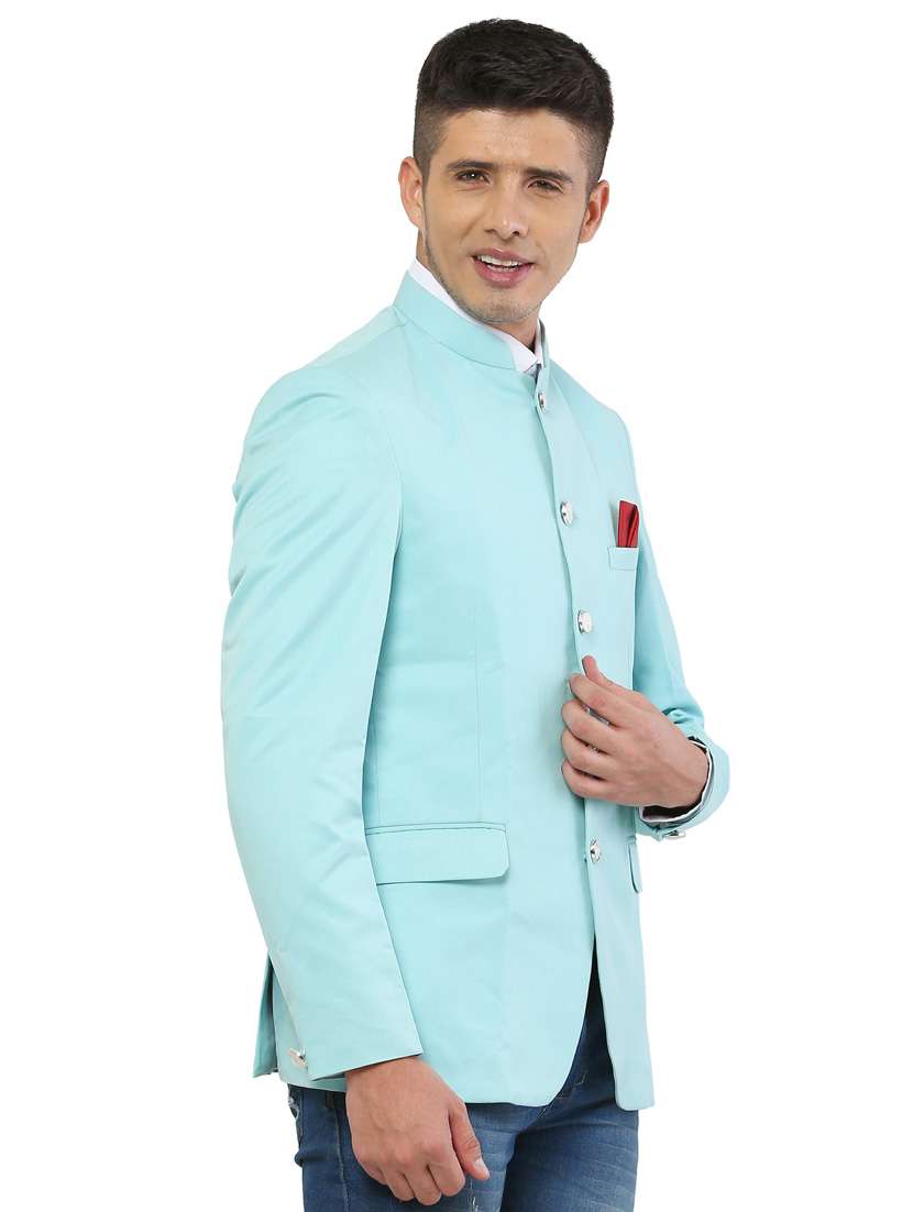 cotton blend casual blazer - 18961925 - Standard Image - 2