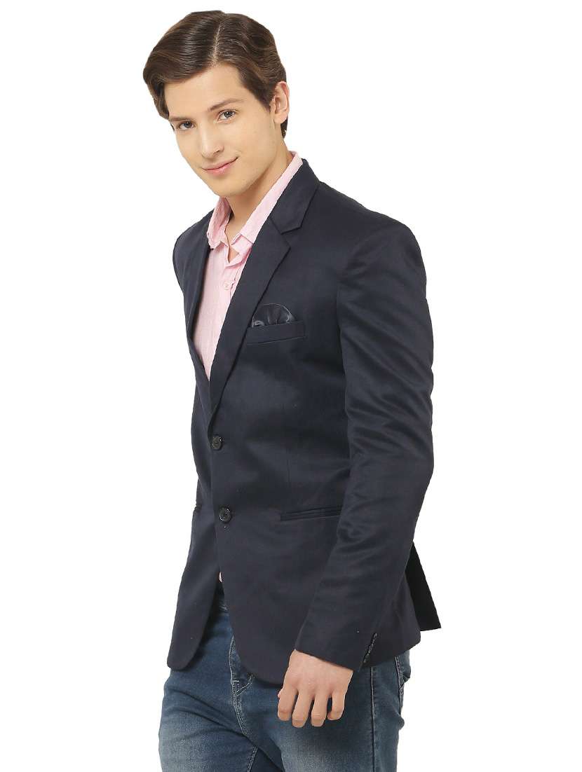 cotton blend casual blazer - 18961927 - Standard Image - 2