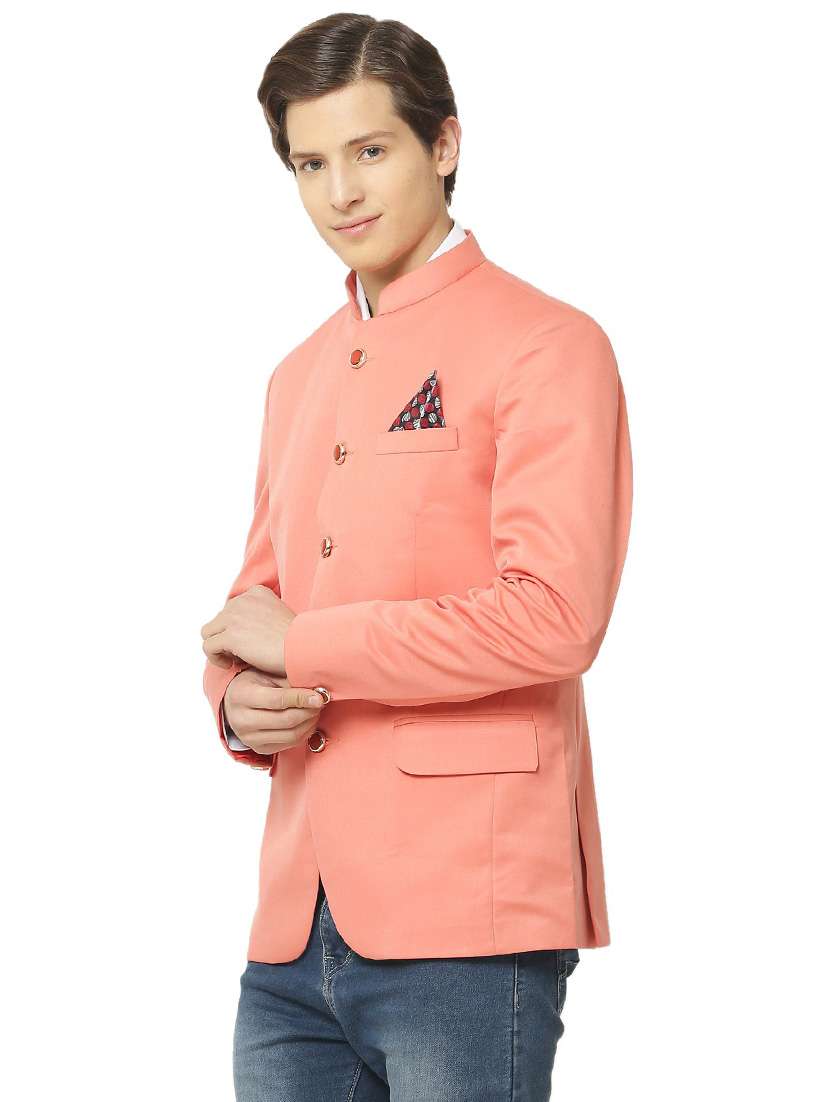 cotton blend casual blazer - 18961930 - Standard Image - 2