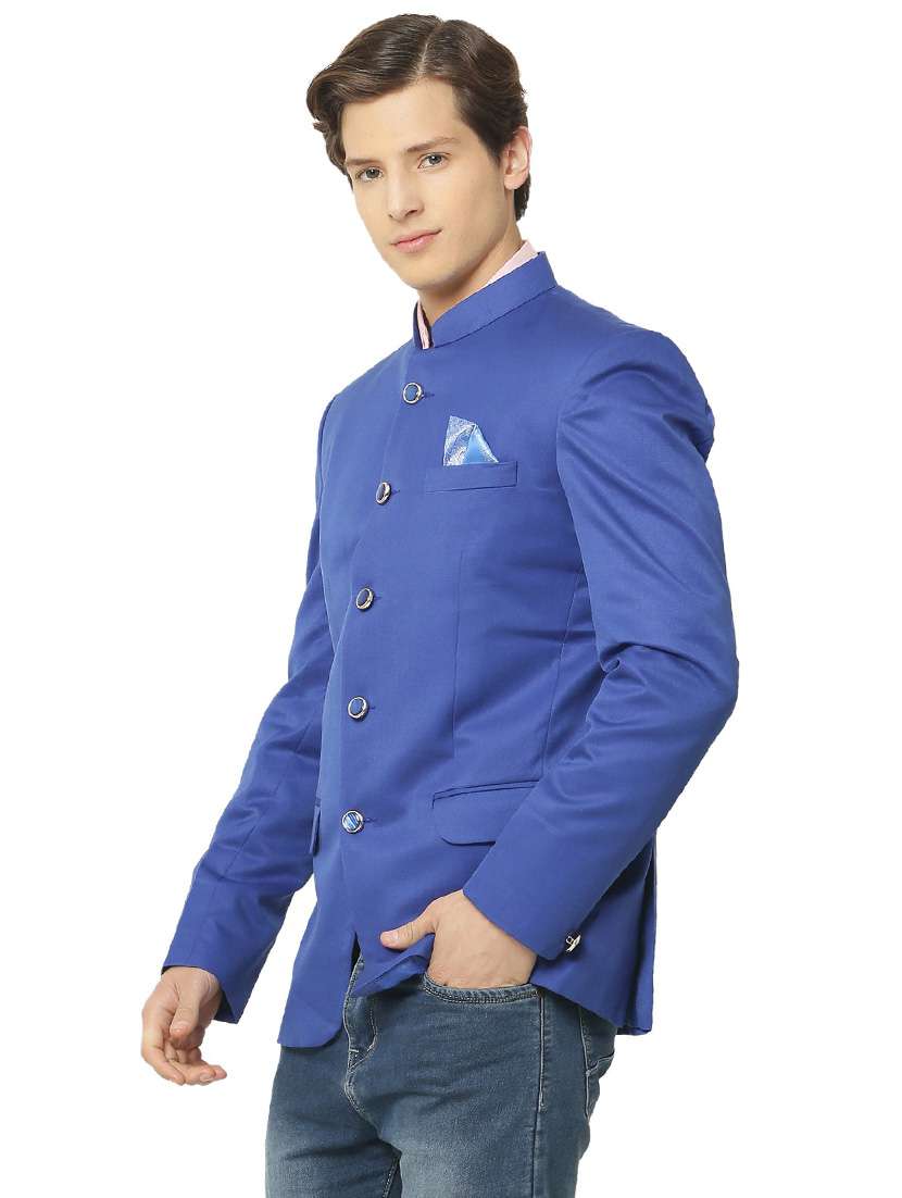 cotton blend casual blazer - 18961931 - Standard Image - 2