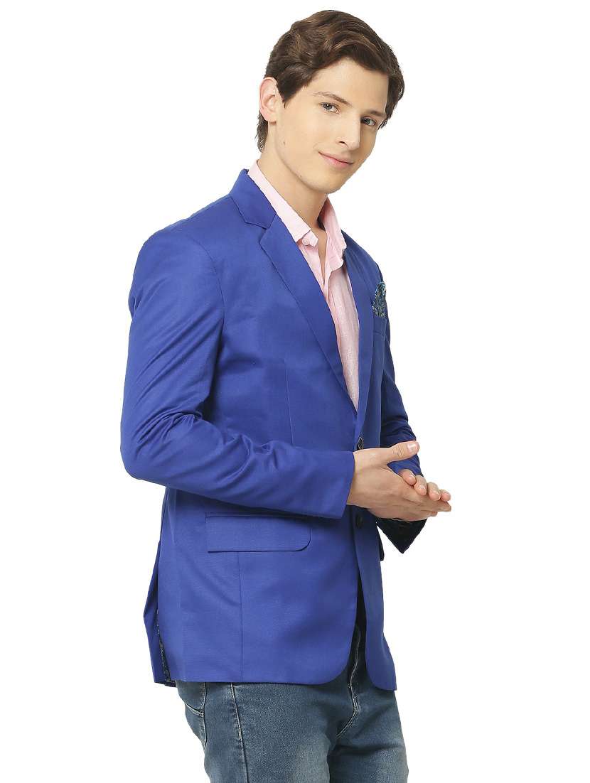 cotton blend casual blazer - 18961932 - Standard Image - 2