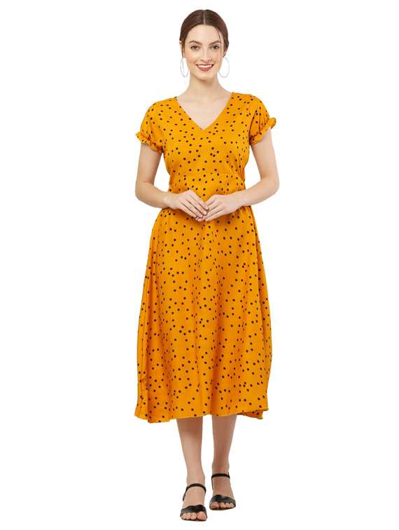 women's  block print dress