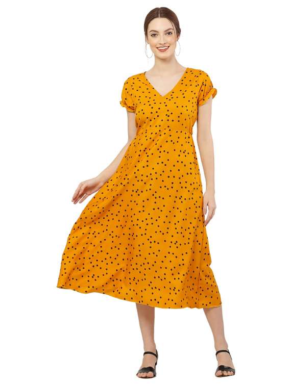 women's block print dress - 18961959 - Standard Image - 2