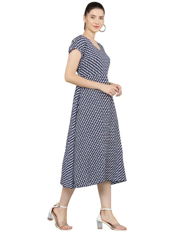 women's chevron dress - 18961982 - Standard Image - 2