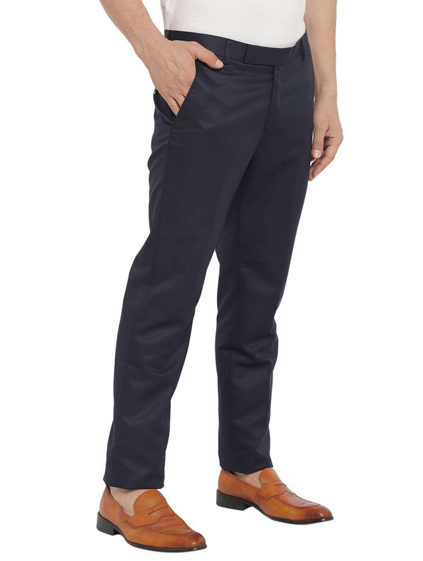 blue cotton formal trouser - 18962042 - Standard Image - 2