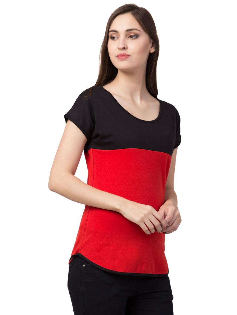 round neck color block tee - 18962332 - Standard Image - 2