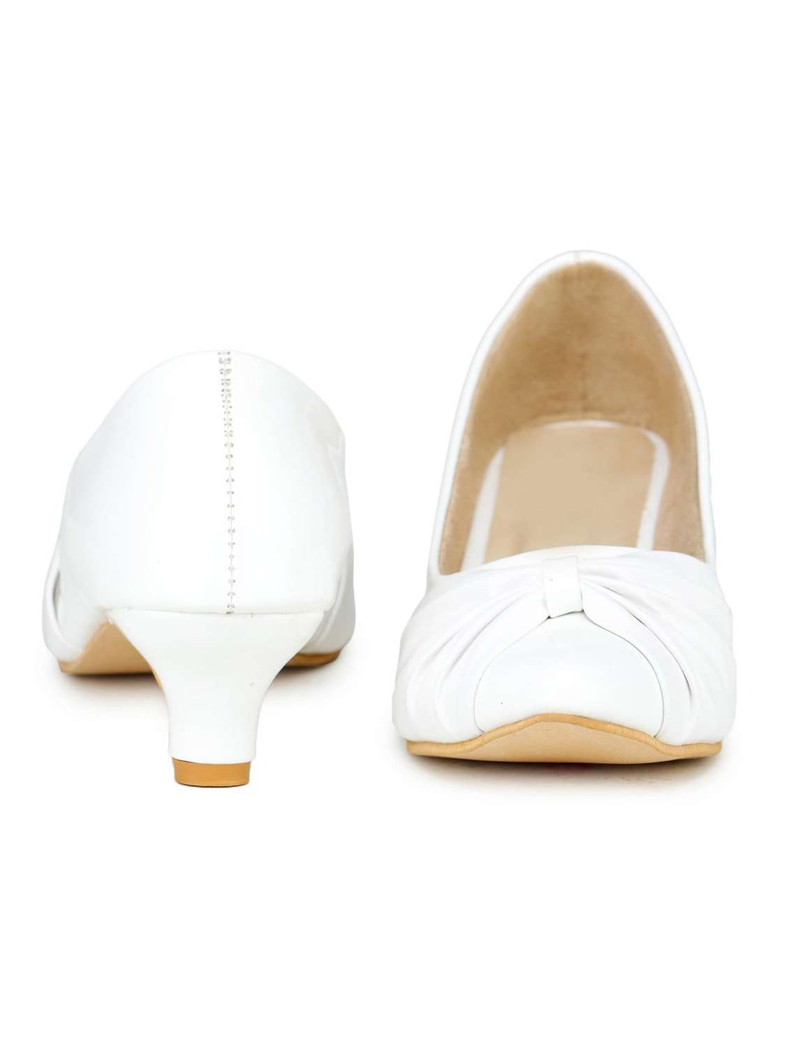 white patent leather slip on pumps - 18962366 -  Standard Image - 2