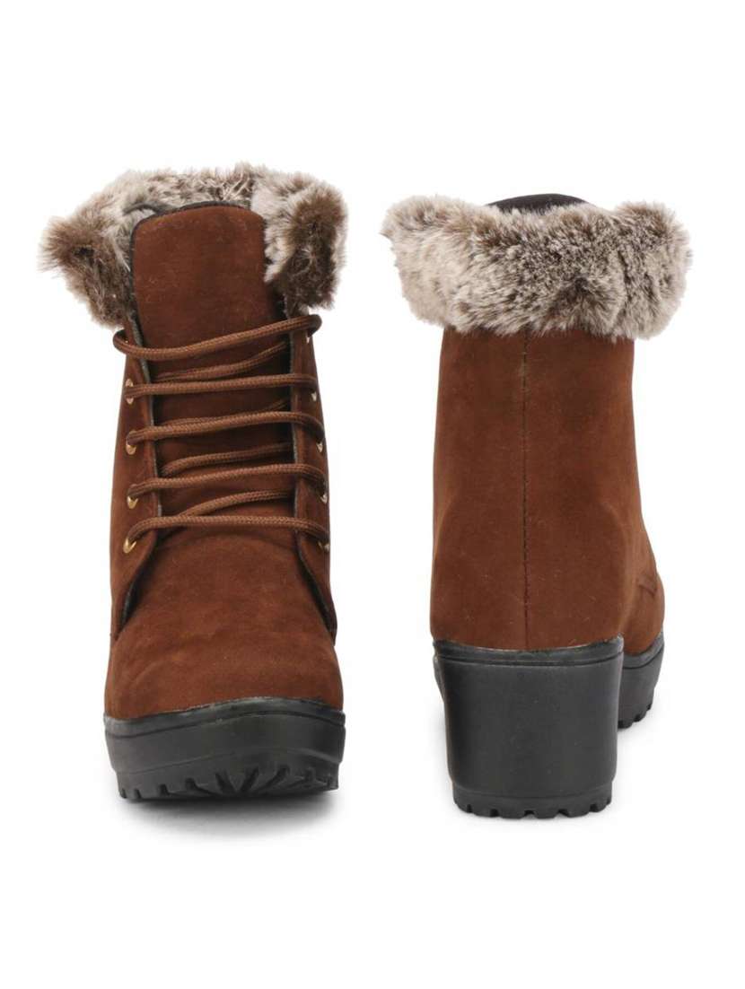 brown suede laceup boots - 18962373 -  Standard Image - 2