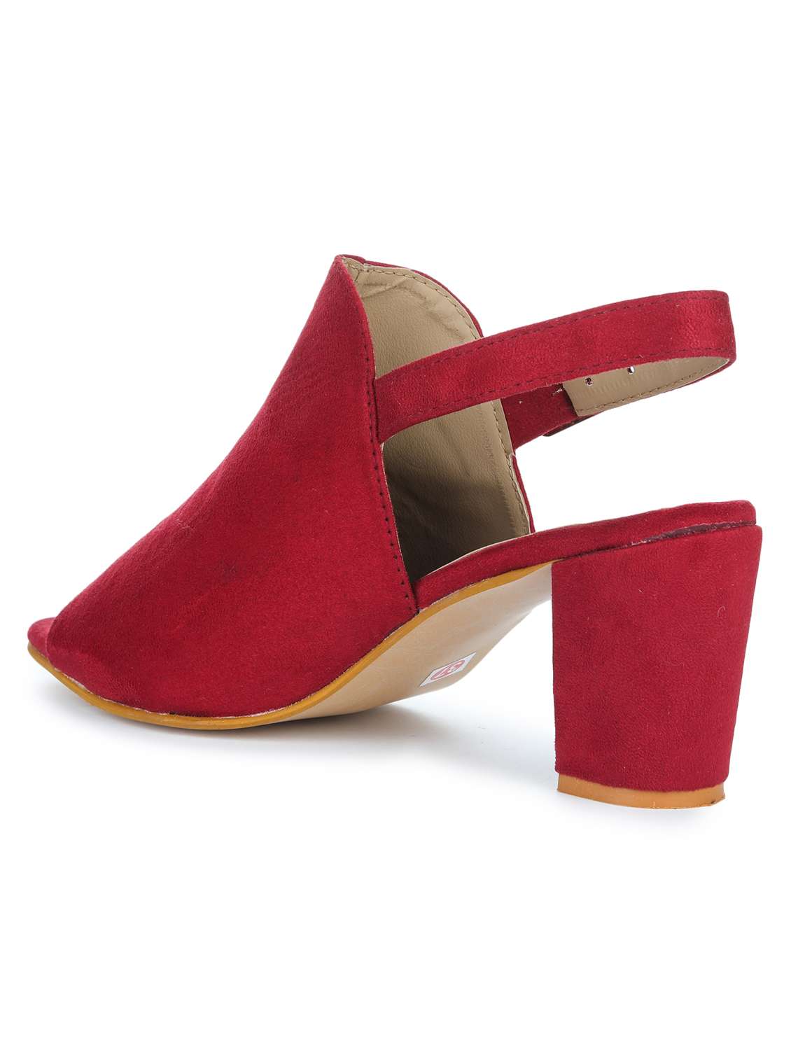 red synthetic back strap sandals - 18962378 -  Standard Image - 2