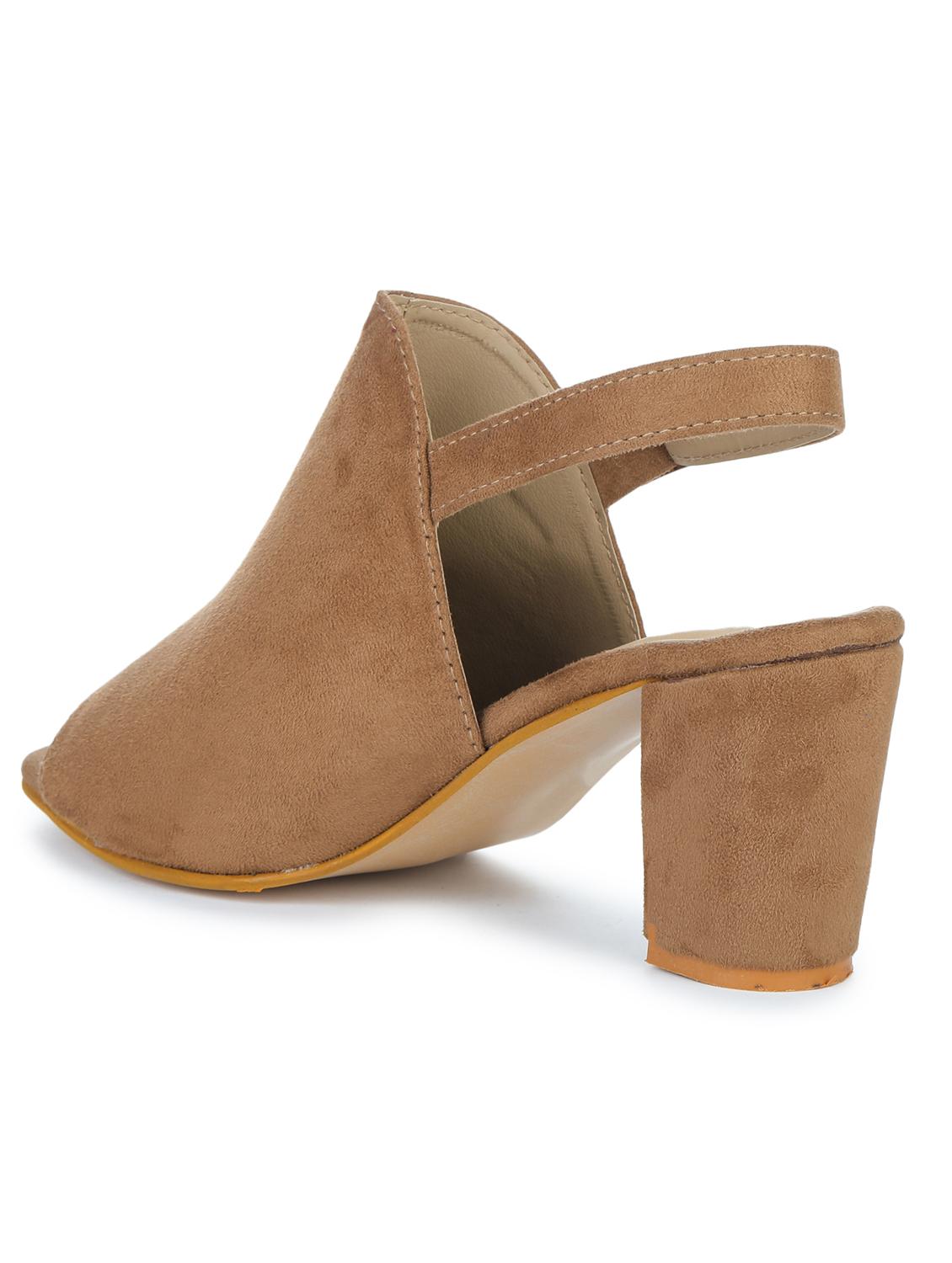 beige synthetic back strap sandals - 18962379 - Standard Image - 2