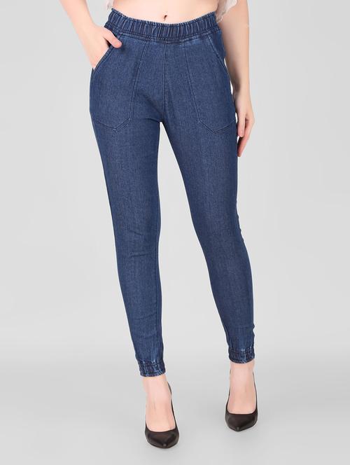 dark blue denim jeggings - 18963715 - Standard Image - 0