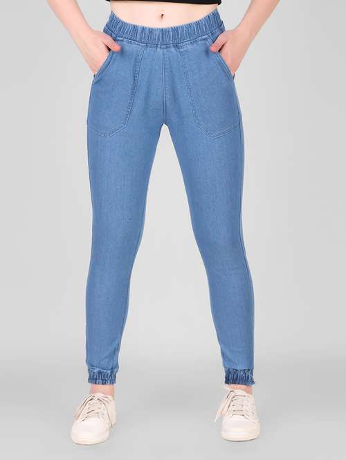 light blue denim jeggings - 18963716 - Standard Image - 0