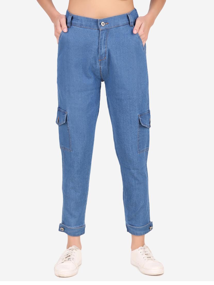 women mid rise cargo trouser 