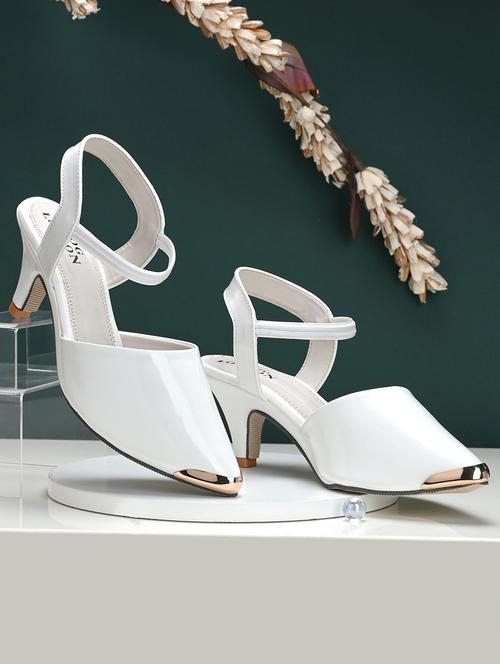 women solid ankle strap pump heels - 18963721 - Standard Image - 0