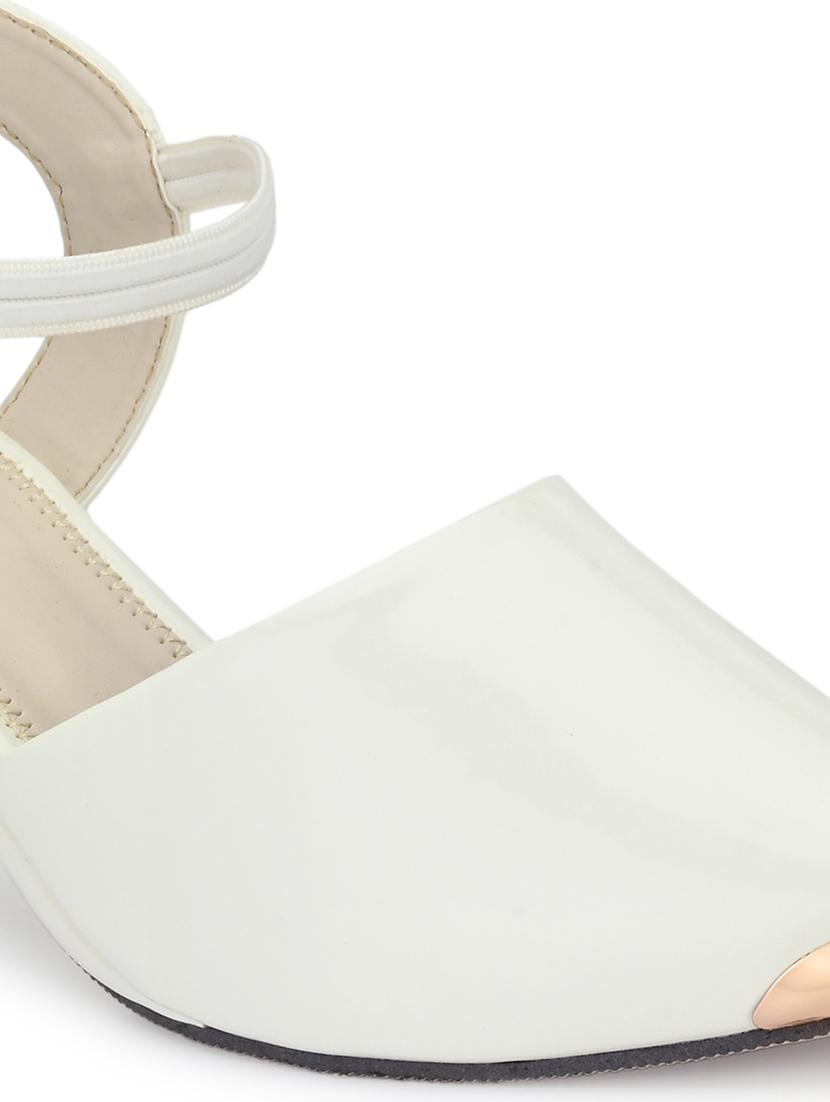 women solid ankle strap pump heels - 18963721 - Standard Image - 7