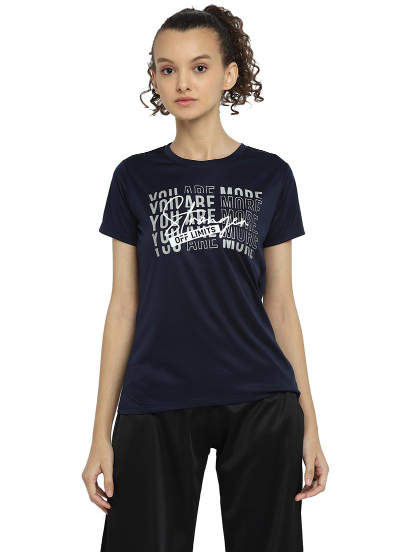 women's front print round neck t-shirt - 18969119 - Zoom Image - 0