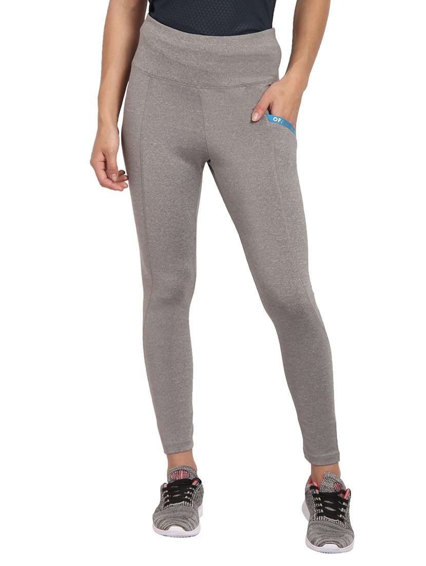 high rise solid track pant