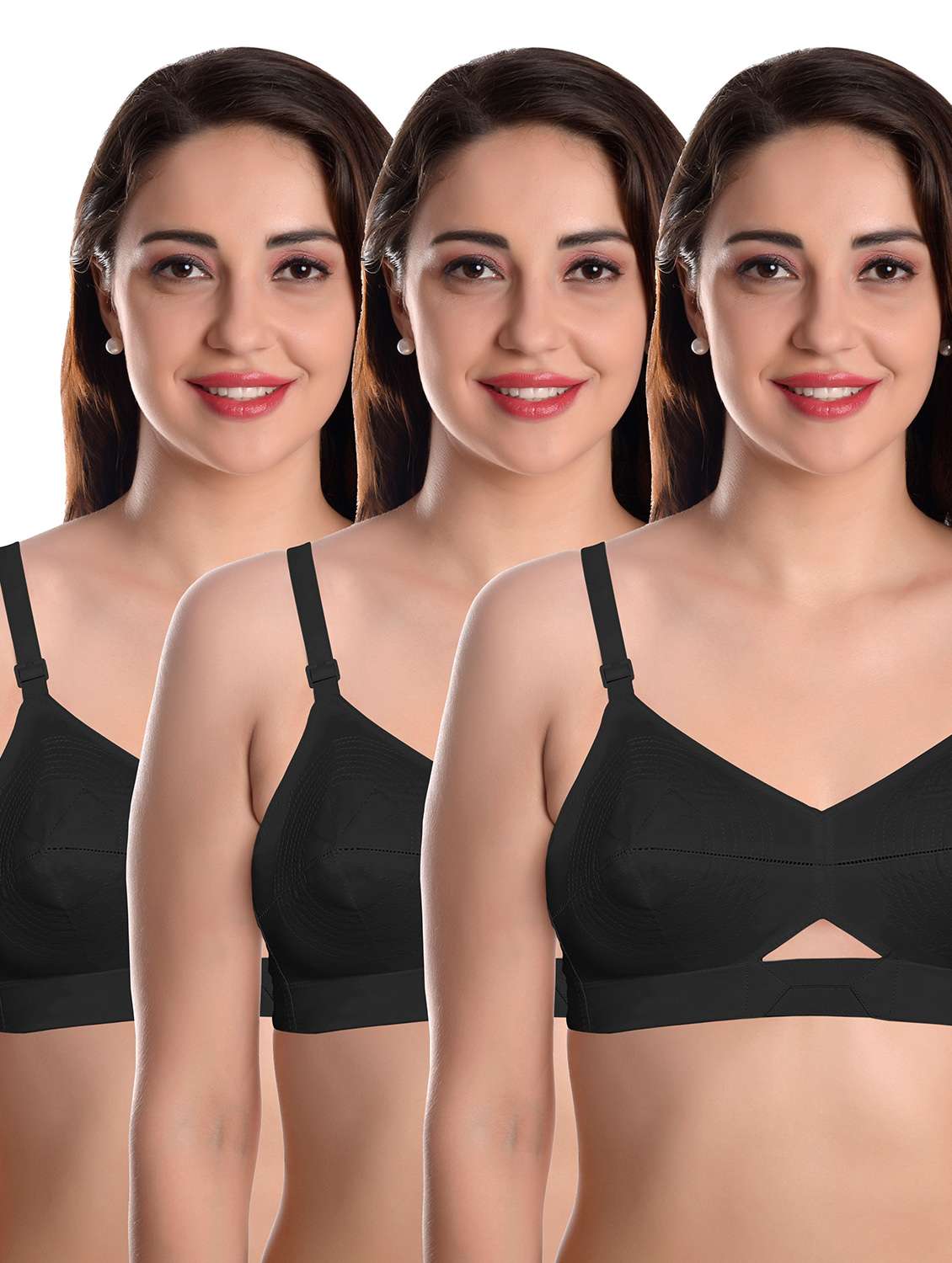 pack of 3 non padded minimizer bra
