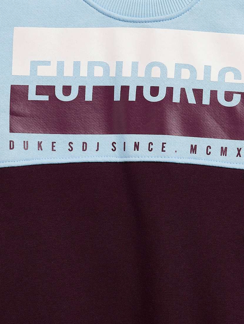 round neck color block sweatshirt  - 18969319 -  Standard Image - 2