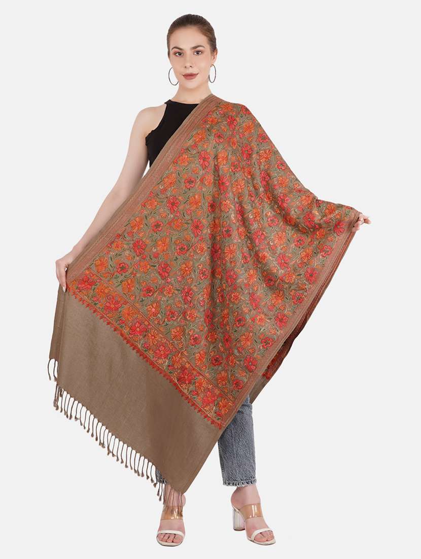 brown wool stole