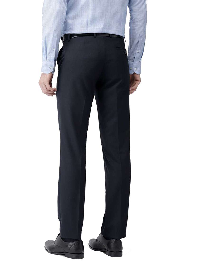 mid rise solid flat front trousers formal trouser - 18974085 - Standard Image - 2