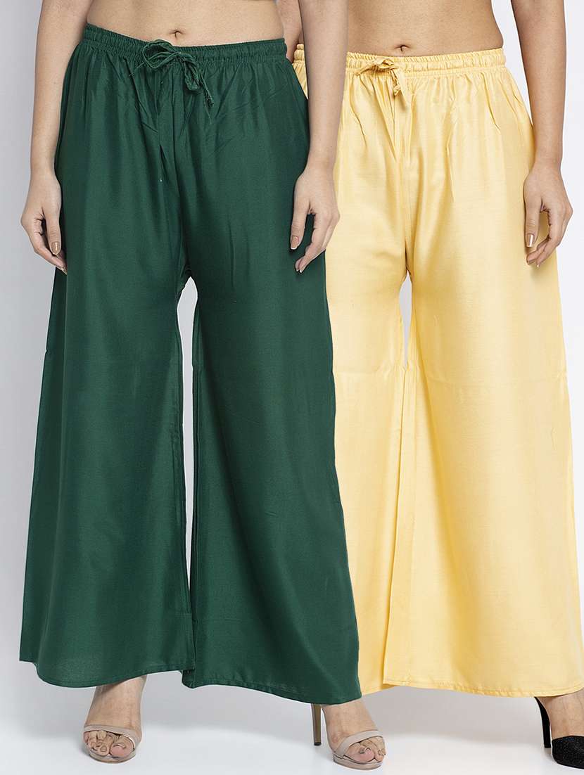 pack of 2 flared palazzo