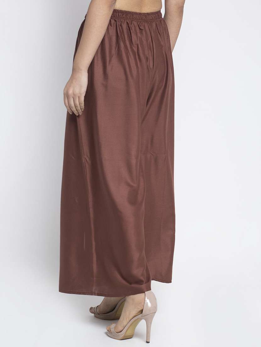 multi colored rayon flared palazzo - 18984376 -  Standard Image - 2