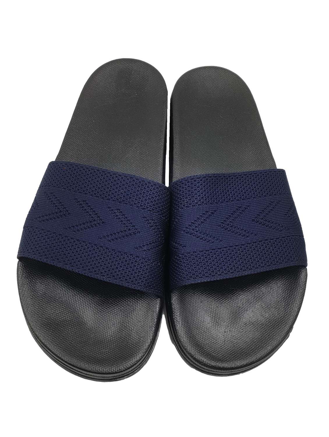 blue synthetic & mesh slip on flip flops - 19010299 -  Standard Image - 2