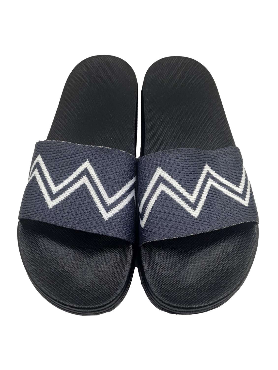 grey synthetic & mesh slip on flip flops - 19010315 -  Standard Image - 2