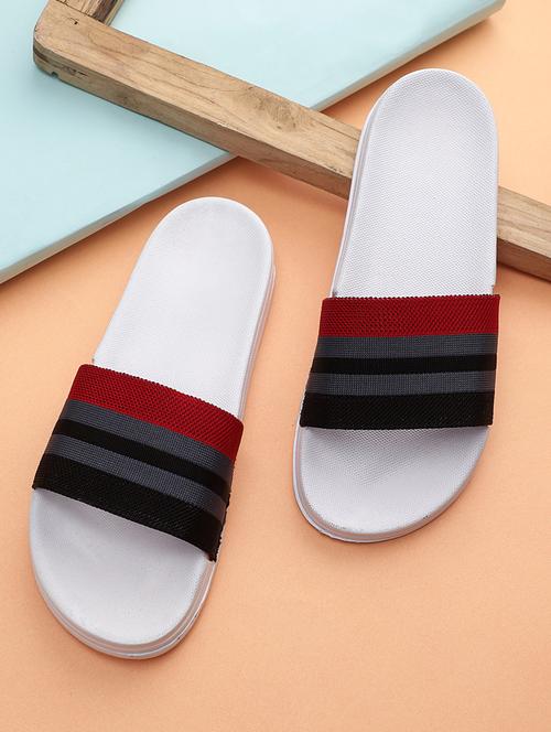 multi color strap slip on sliders - 19010338 - Standard Image - 0