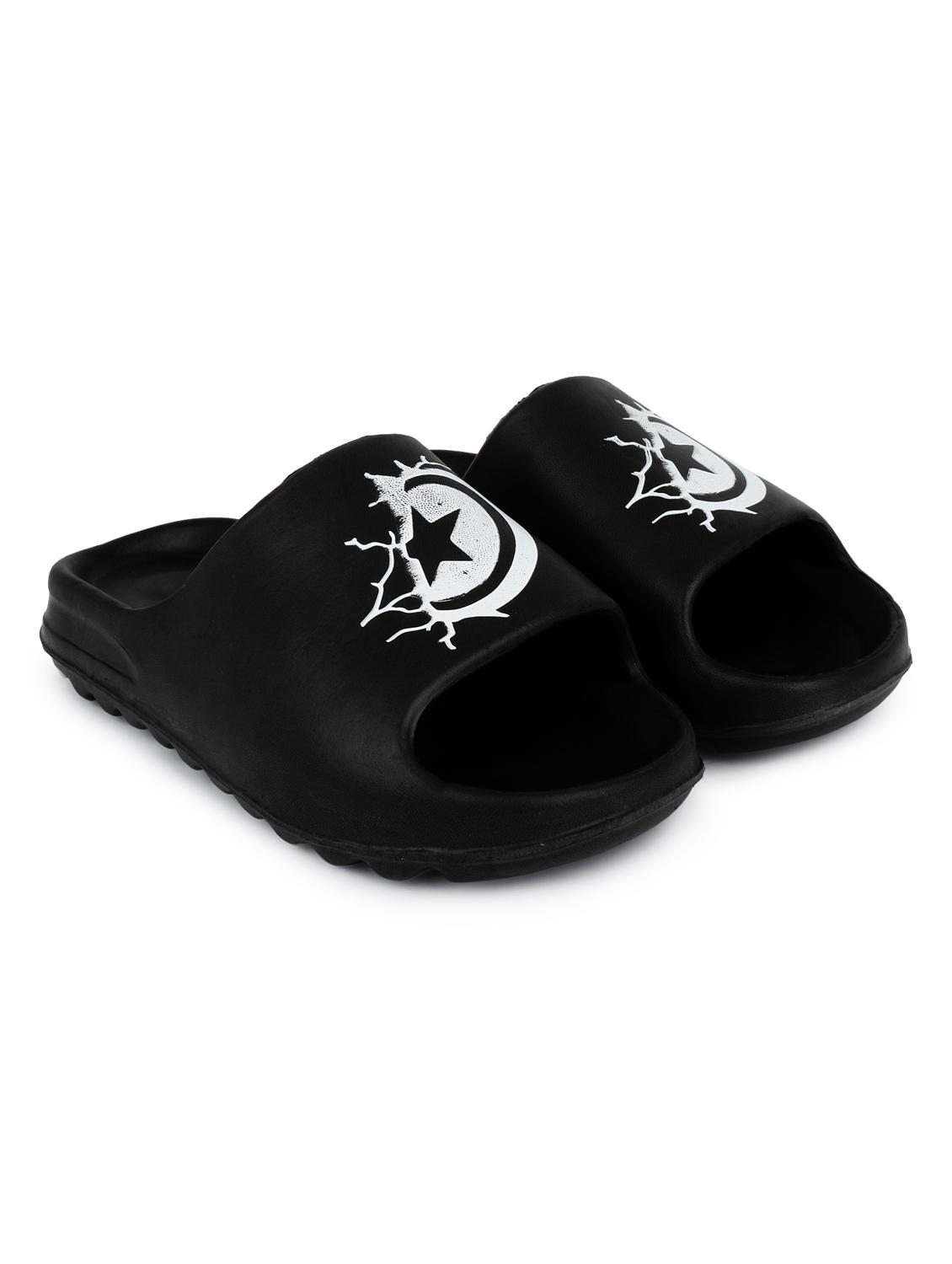 black croslite slip on flip flops - 19010386 - Standard Image - 2