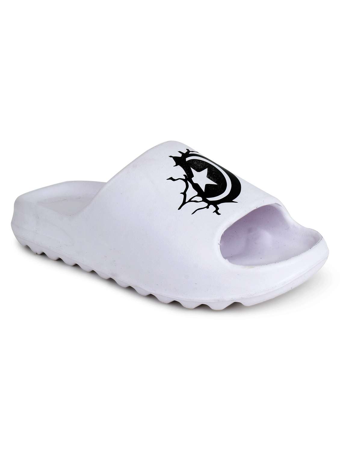 white croslite slip on flip flops