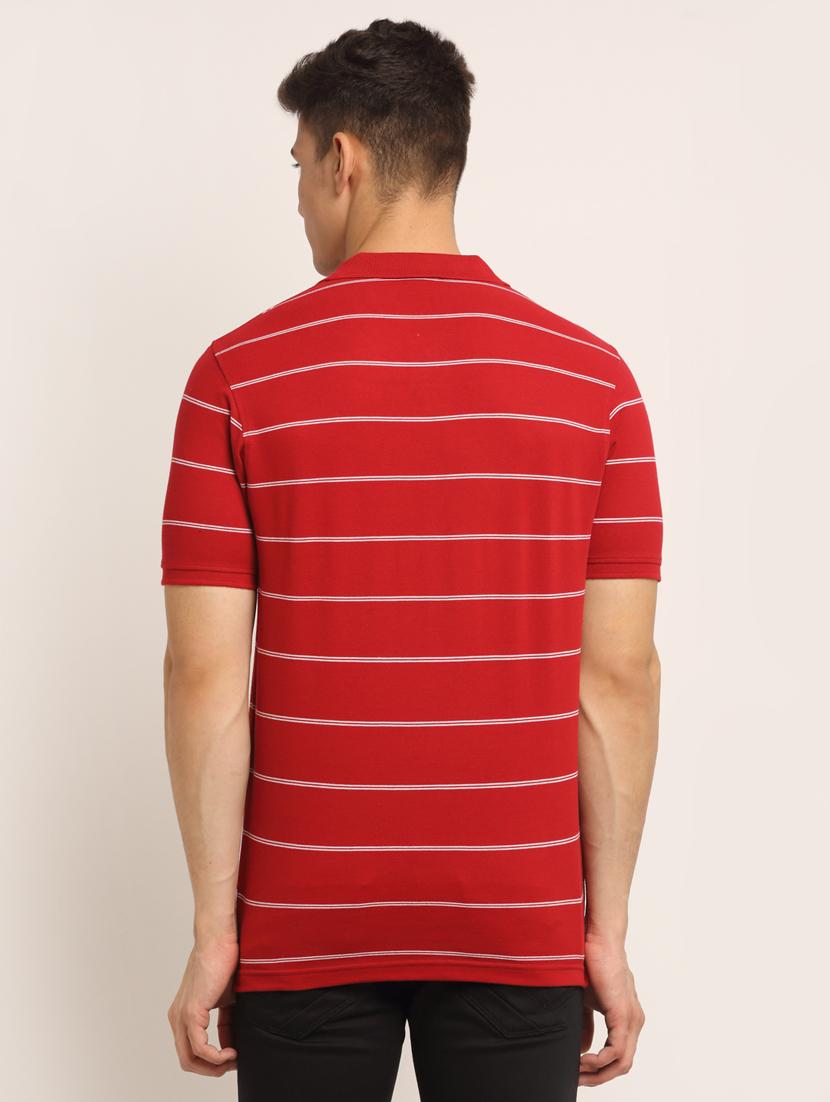 polo neck striped t-shirt - 19010485 - Standard Image - 2