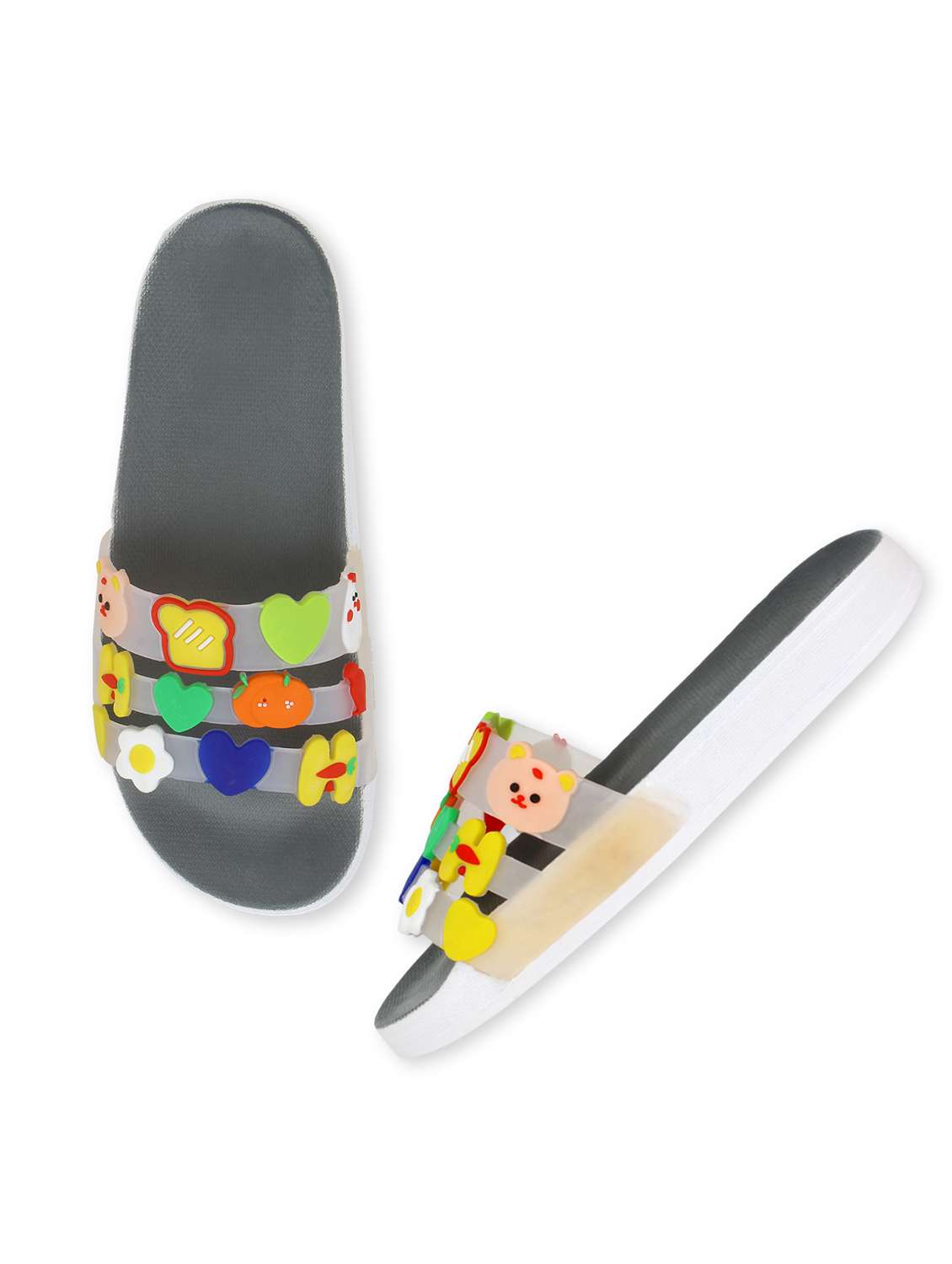 grey slip on flip flop - 19020819 -  Standard Image - 2