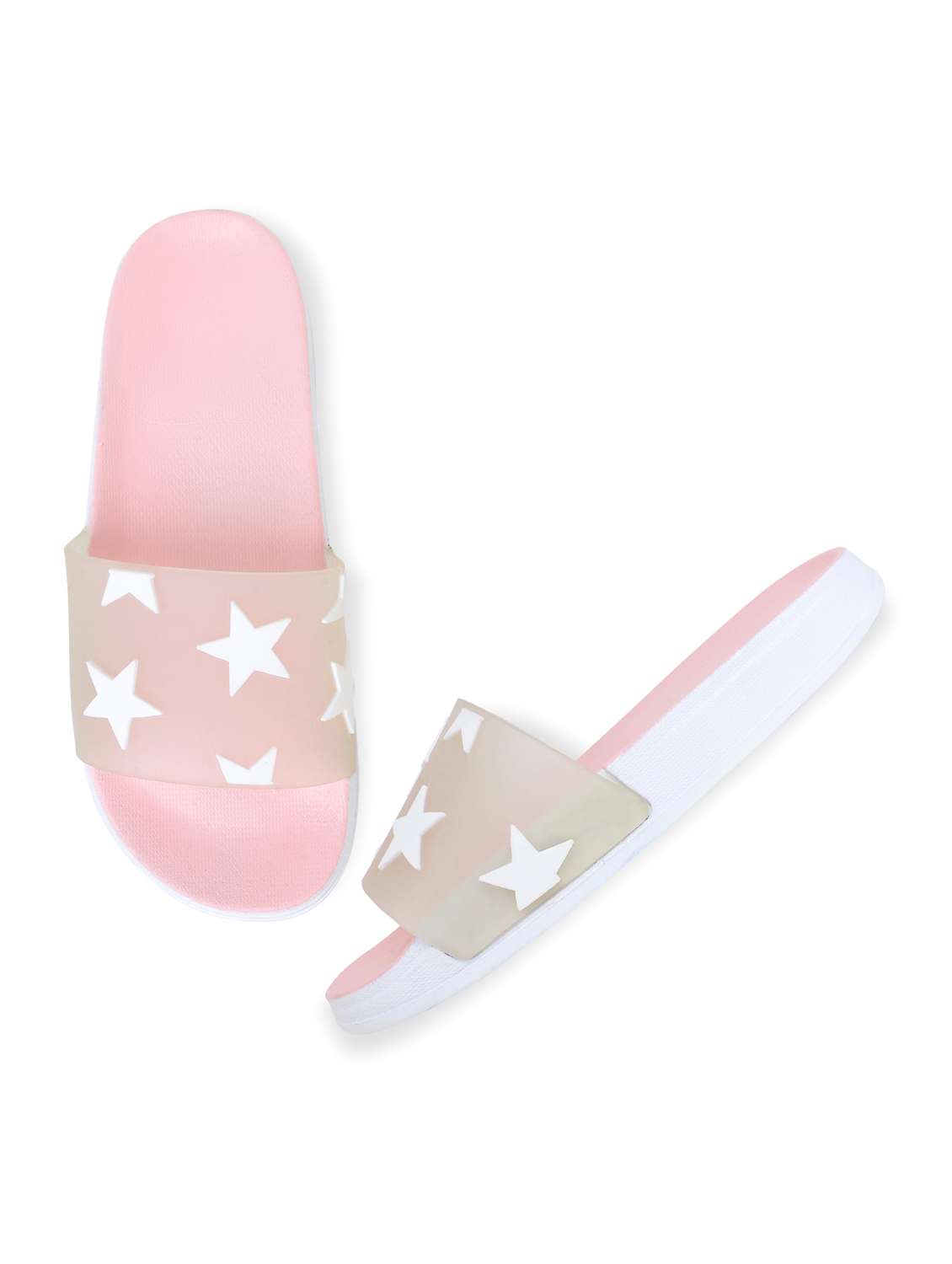 pink printed slip on flip flop - 19020839 - Standard Image - 2
