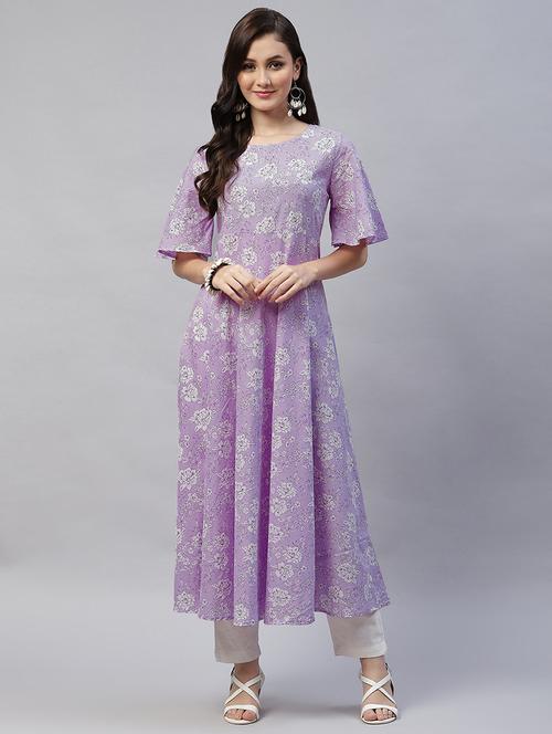 women's flared kurta - 19039376 - Standard Image - 0
