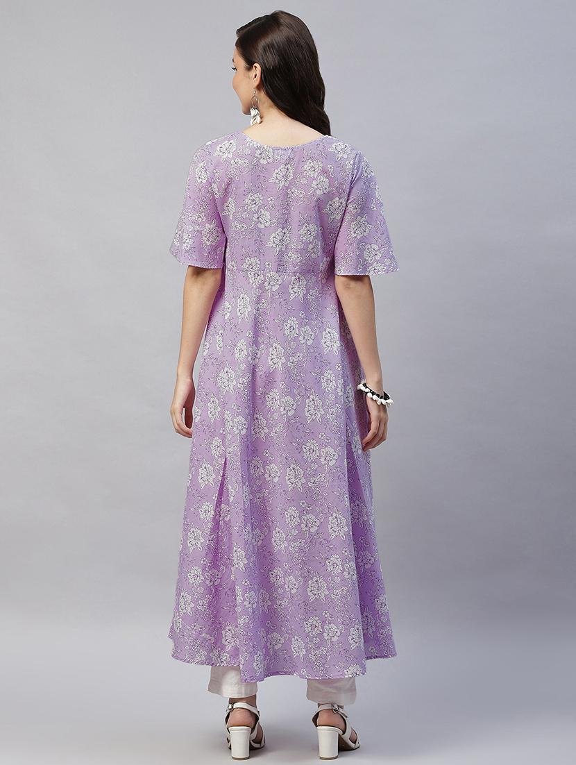 women's flared kurta - 19039376 - Standard Image - 2