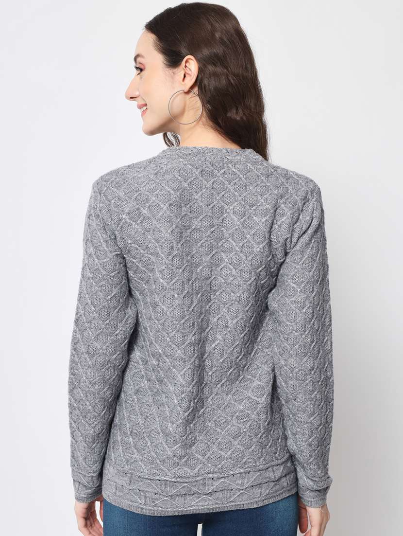 grey solid cardigan - 19064282 - Standard Image - 2